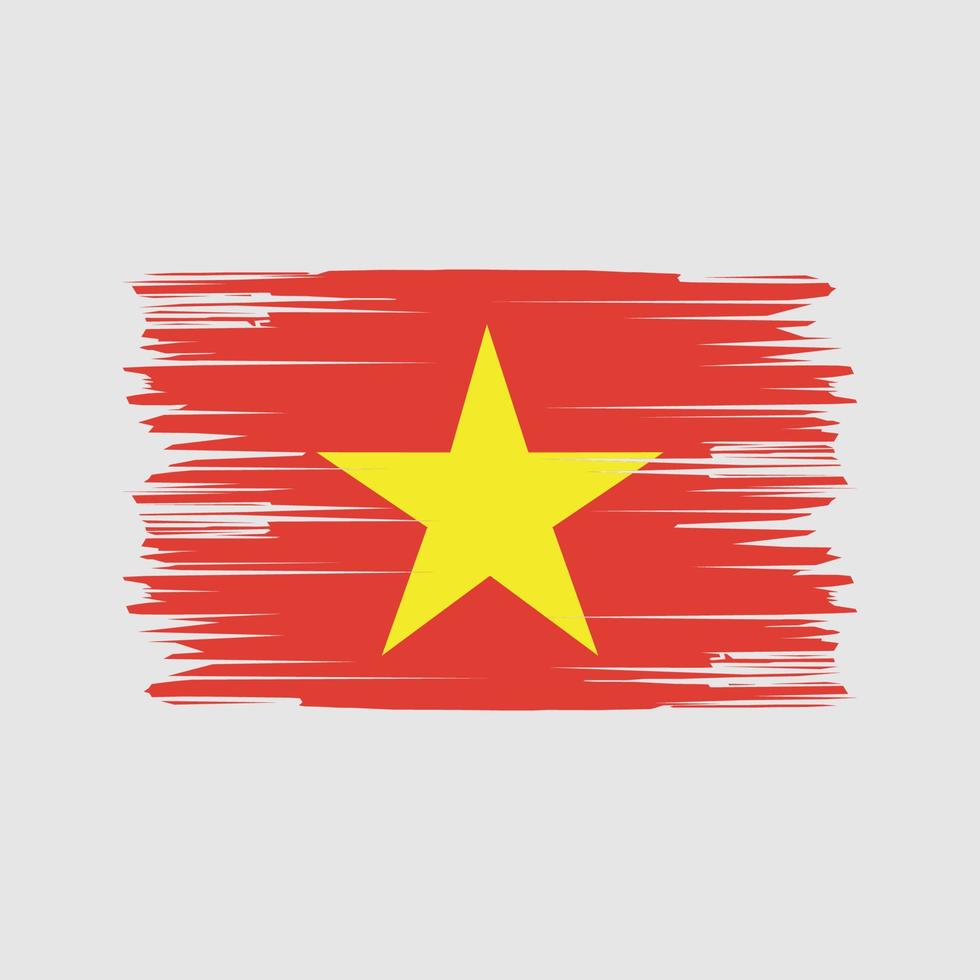 Vietnam Flag Brush Strokes. National Flag vector