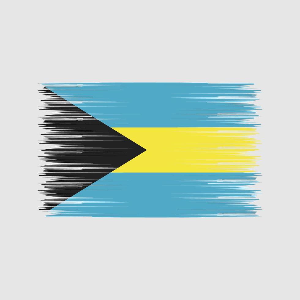 cepillo de bandera de bahamas. bandera nacional vector