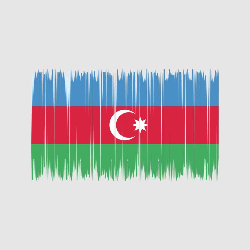 Azerbaijan Flag Brush. National Flag vector