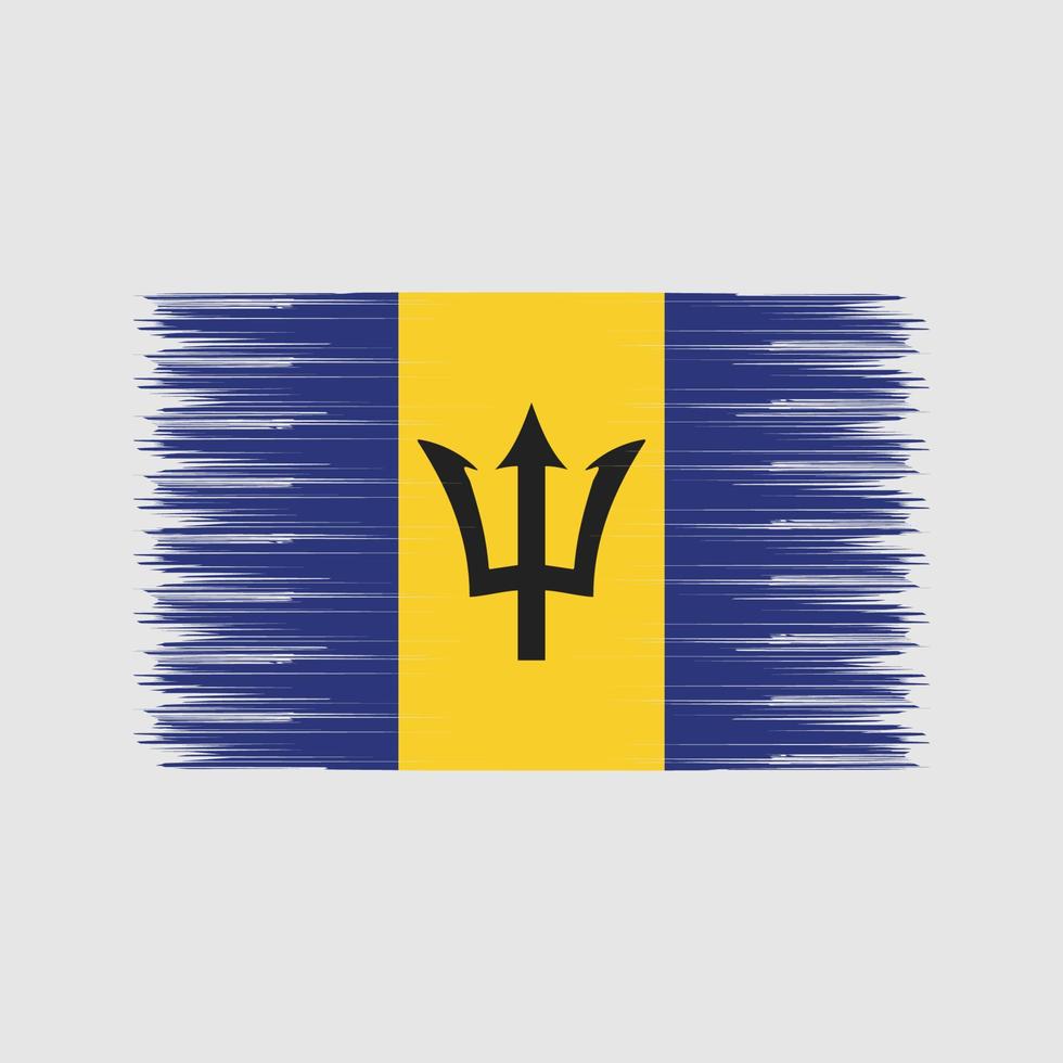 Barbados Flag Brush. National Flag vector