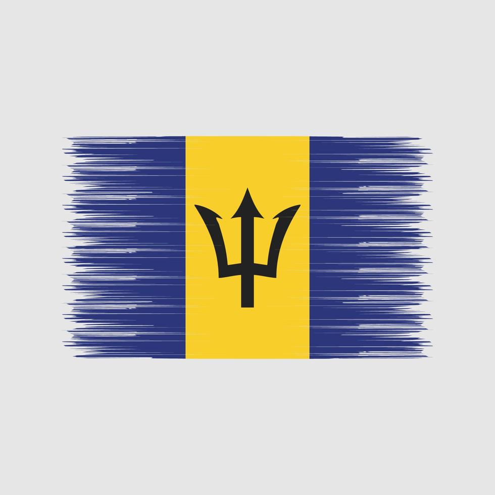 cepillo de bandera de barbados. bandera nacional vector