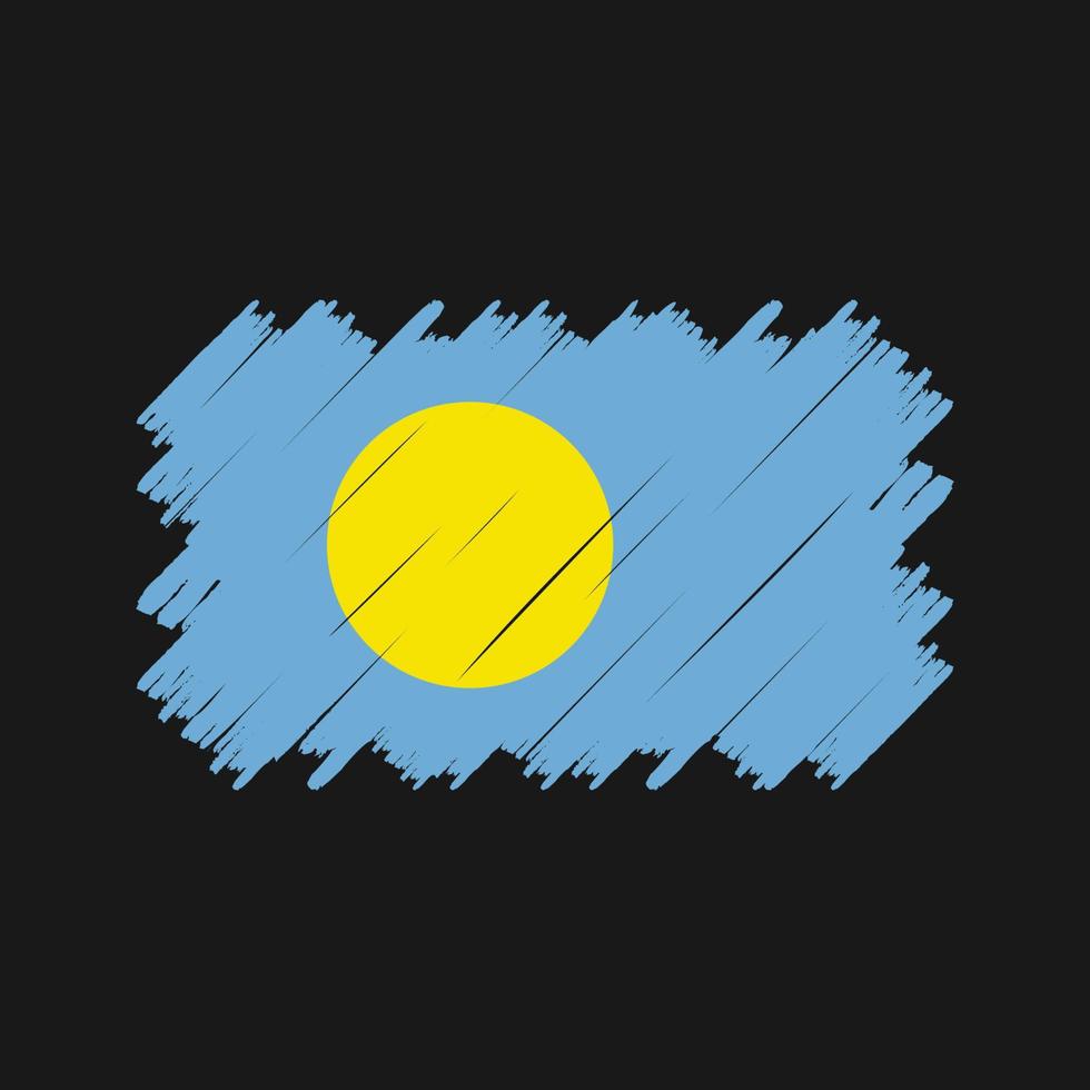 Palau Flag Brush Vector. National Flag vector