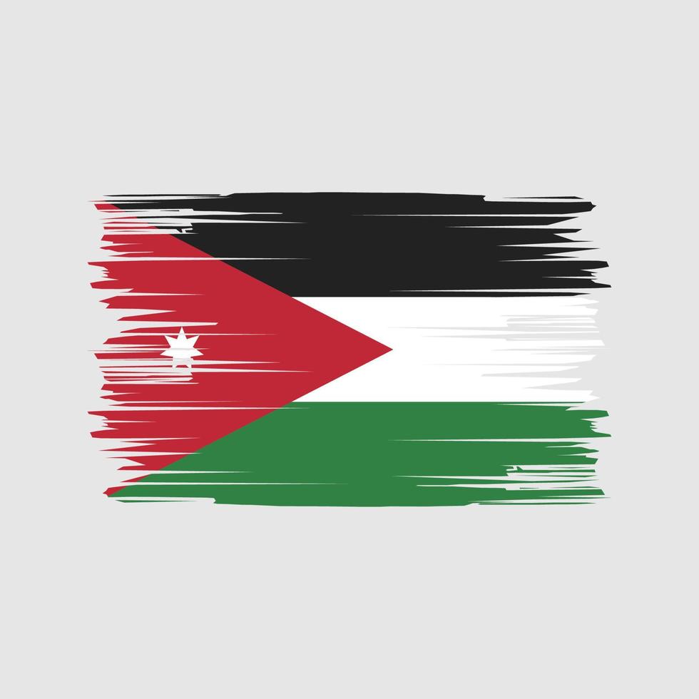 Jordan Flag Brush Strokes. National Flag vector
