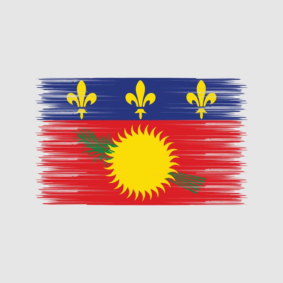 Guadeloupe Flag Brush. National Flag vector