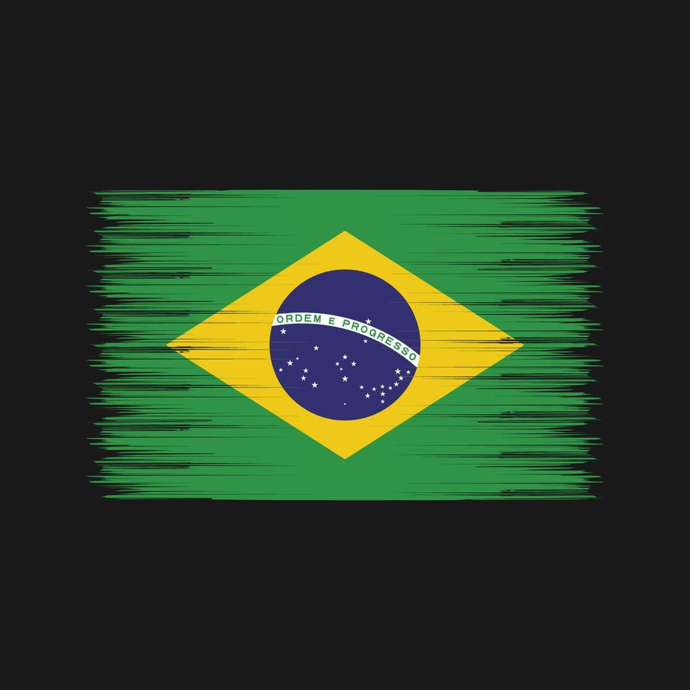 cepillo de bandera de brasil. bandera nacional vector