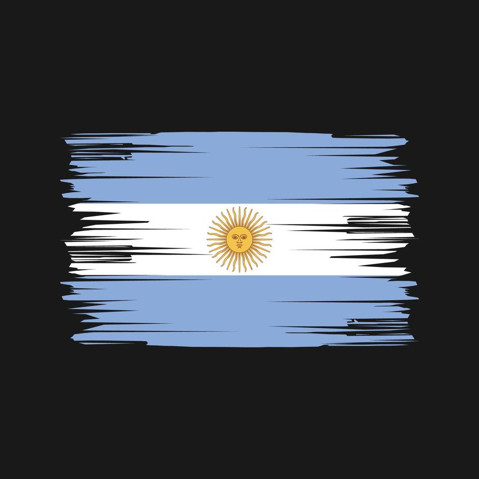 Argentina Flag Brush Strokes. National Flag vector