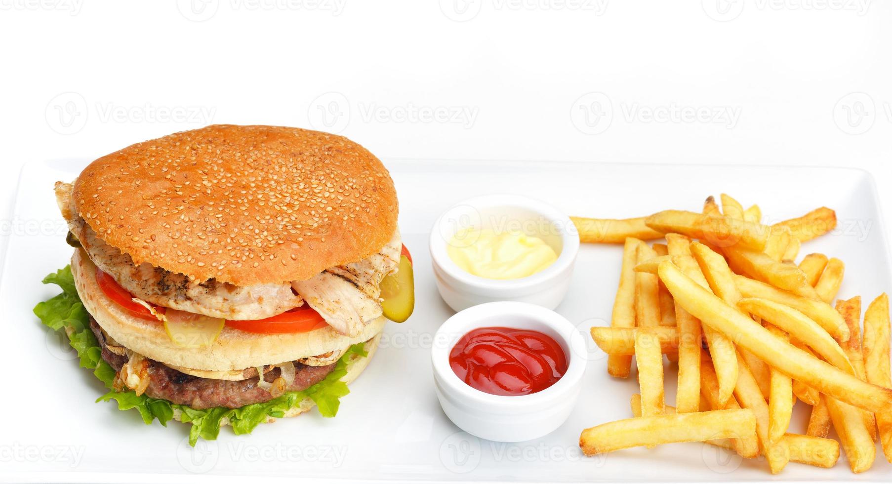 hamburger fast food photo