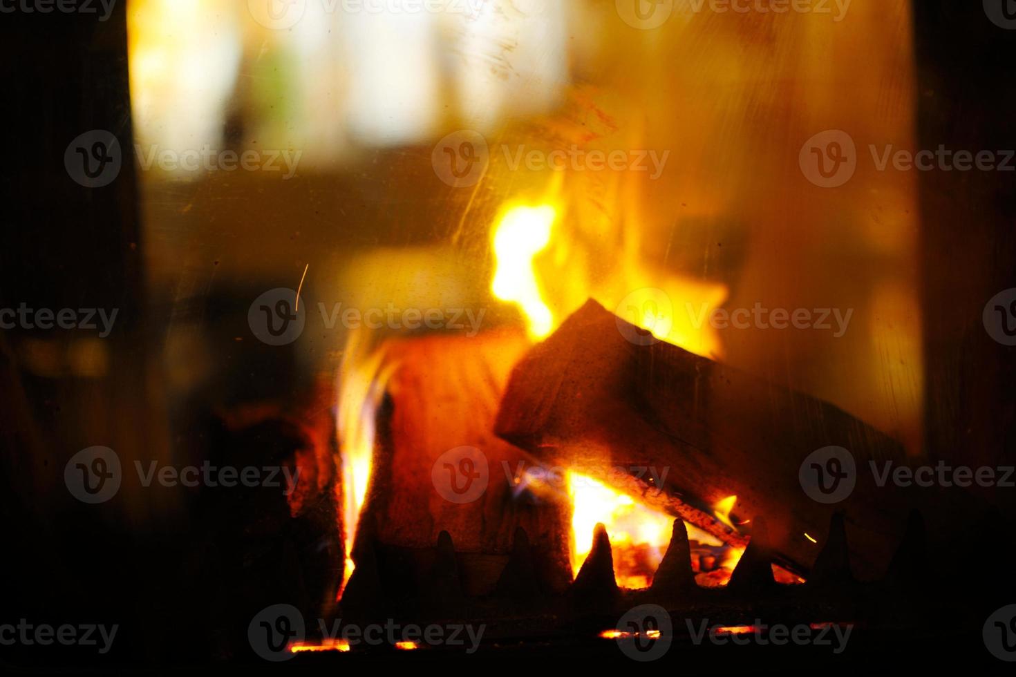 fondo de llama de chimenea foto