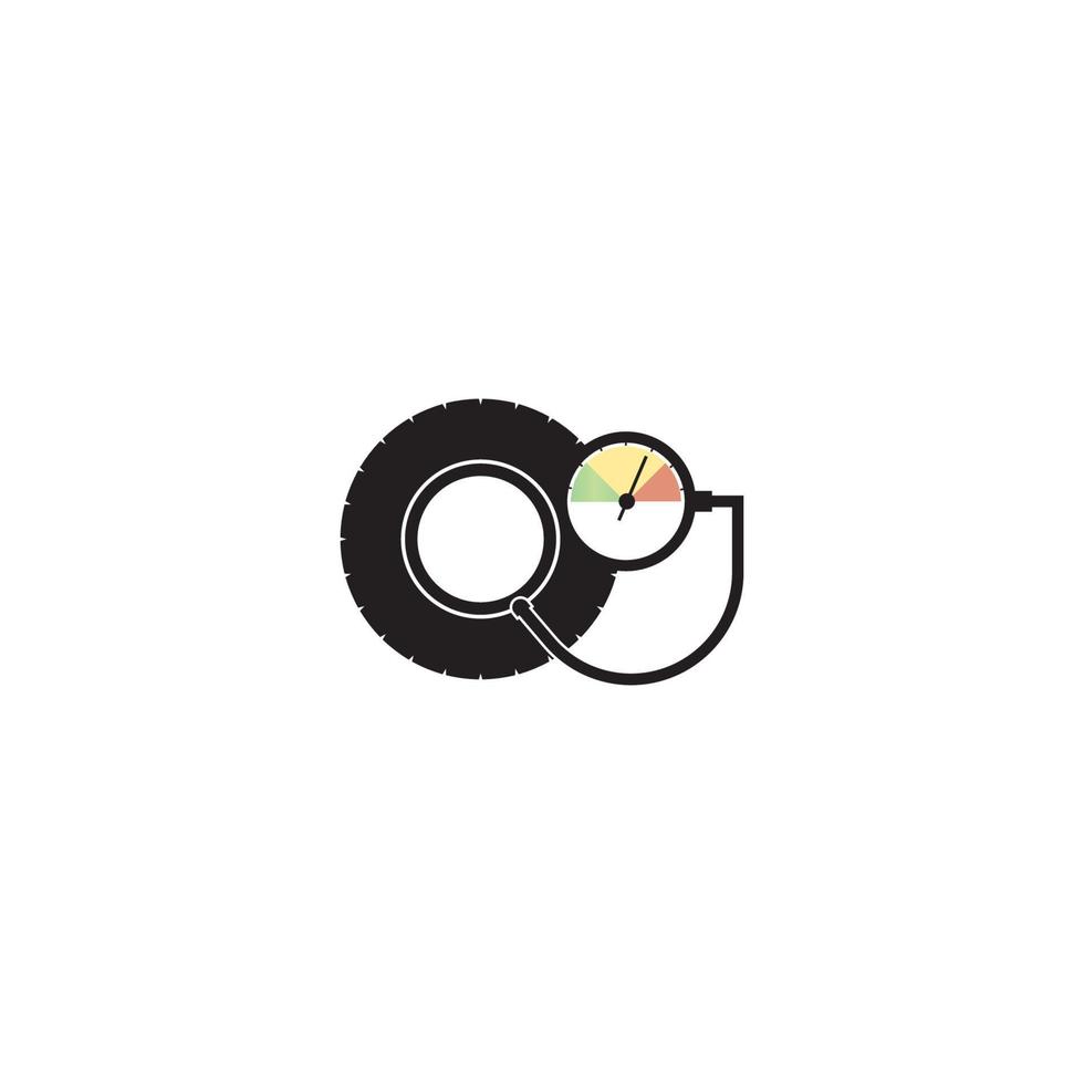 Tire pressure gauge icon vector