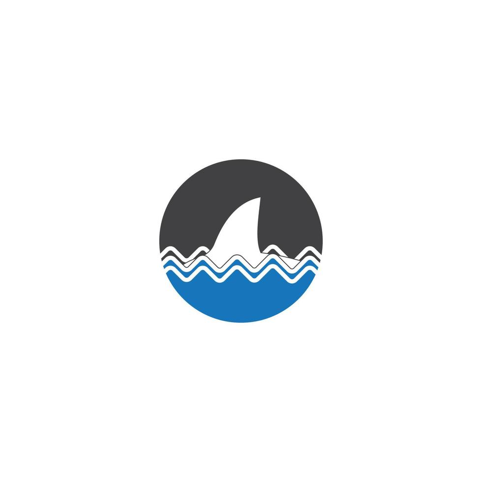 shark fin icon vector