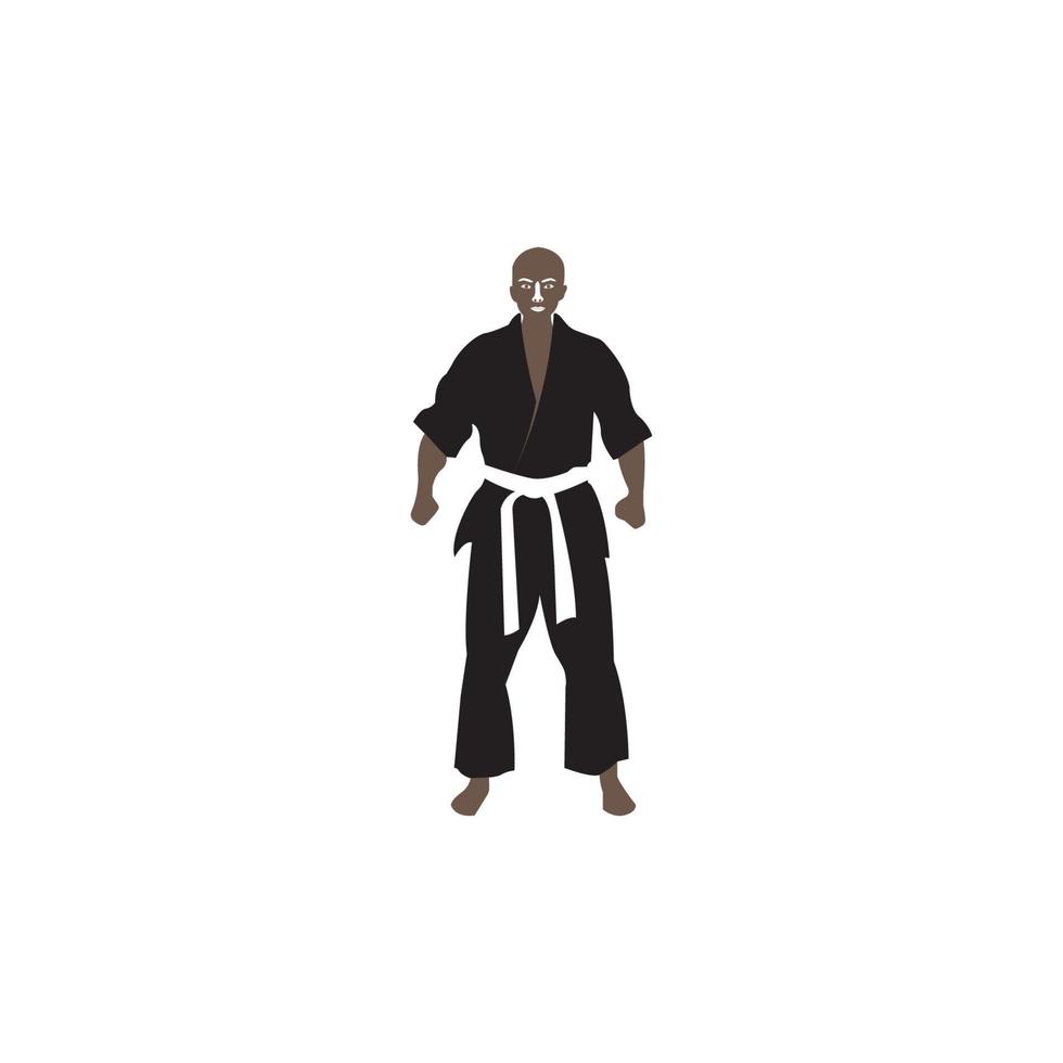 icono de atleta de judo vector