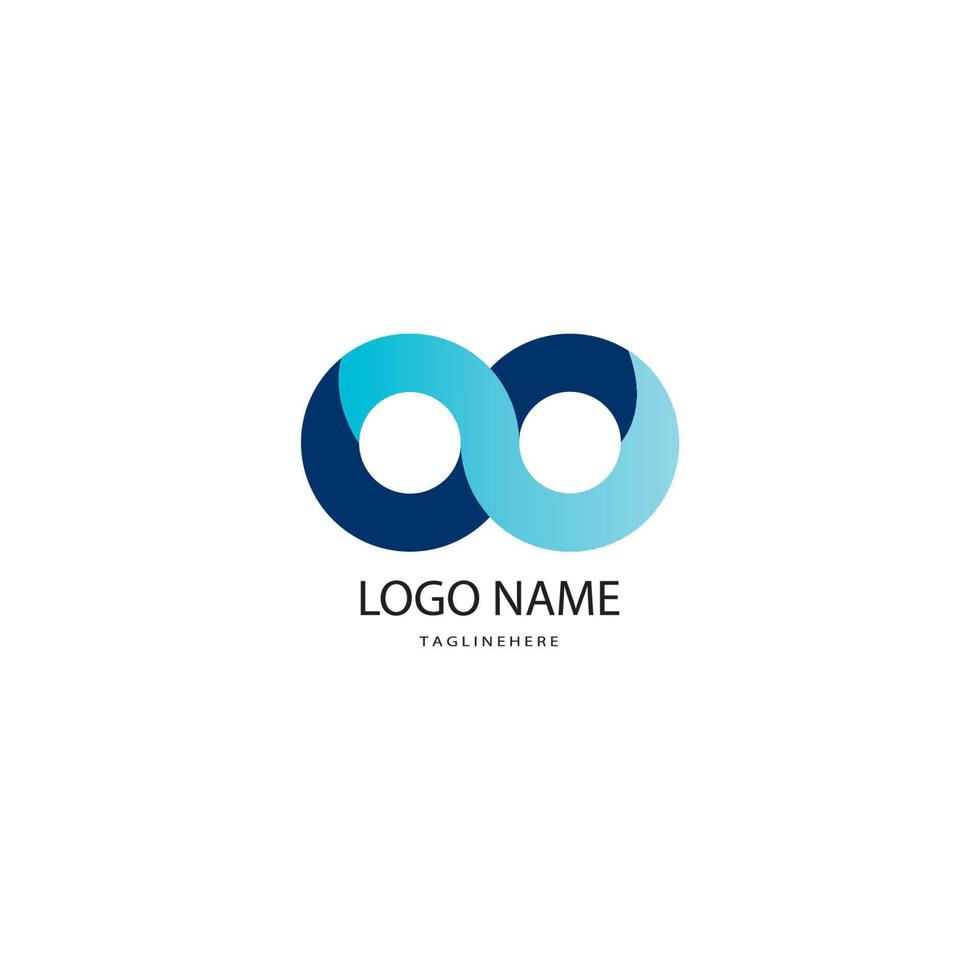 double circle logo 10957512 Vector Art at Vecteezy