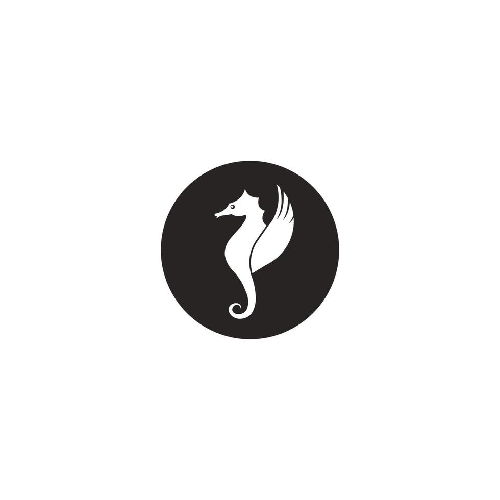 Seahorse logo Dragon logo background, vector illustration template design