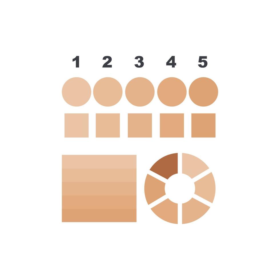 skin color palette level icon vector