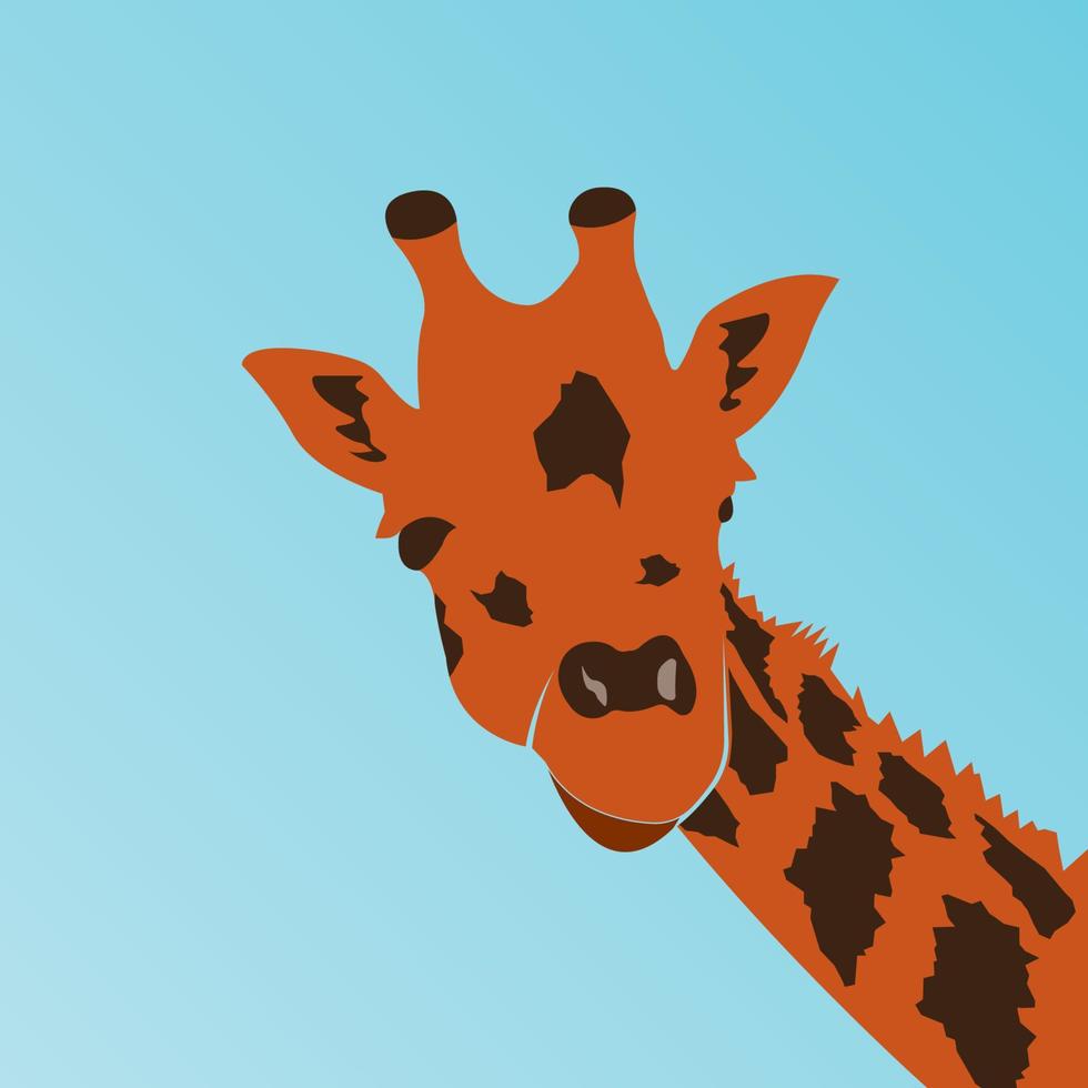 diseño de símbolo de ilustración de vector de logotipo de jirafa