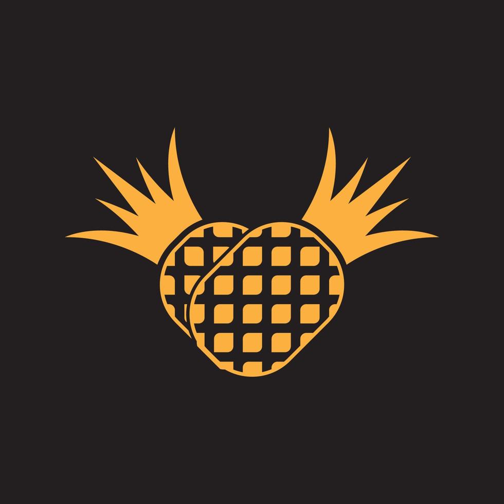 Pineapple Icons vector illustration symbol design