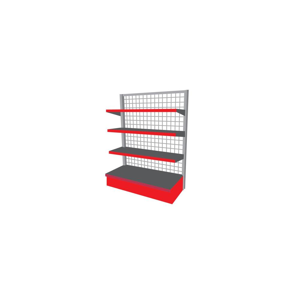 mini market shelf icon vector