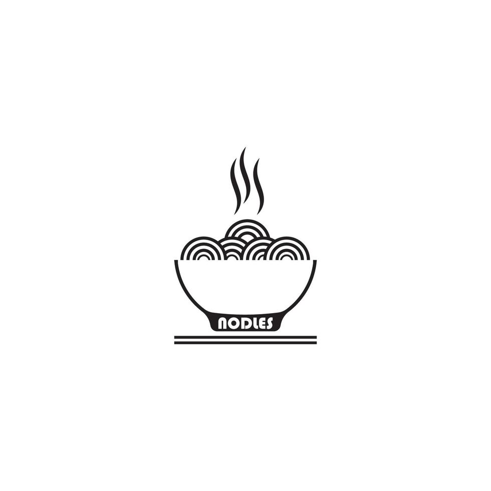 Noodles icon vector