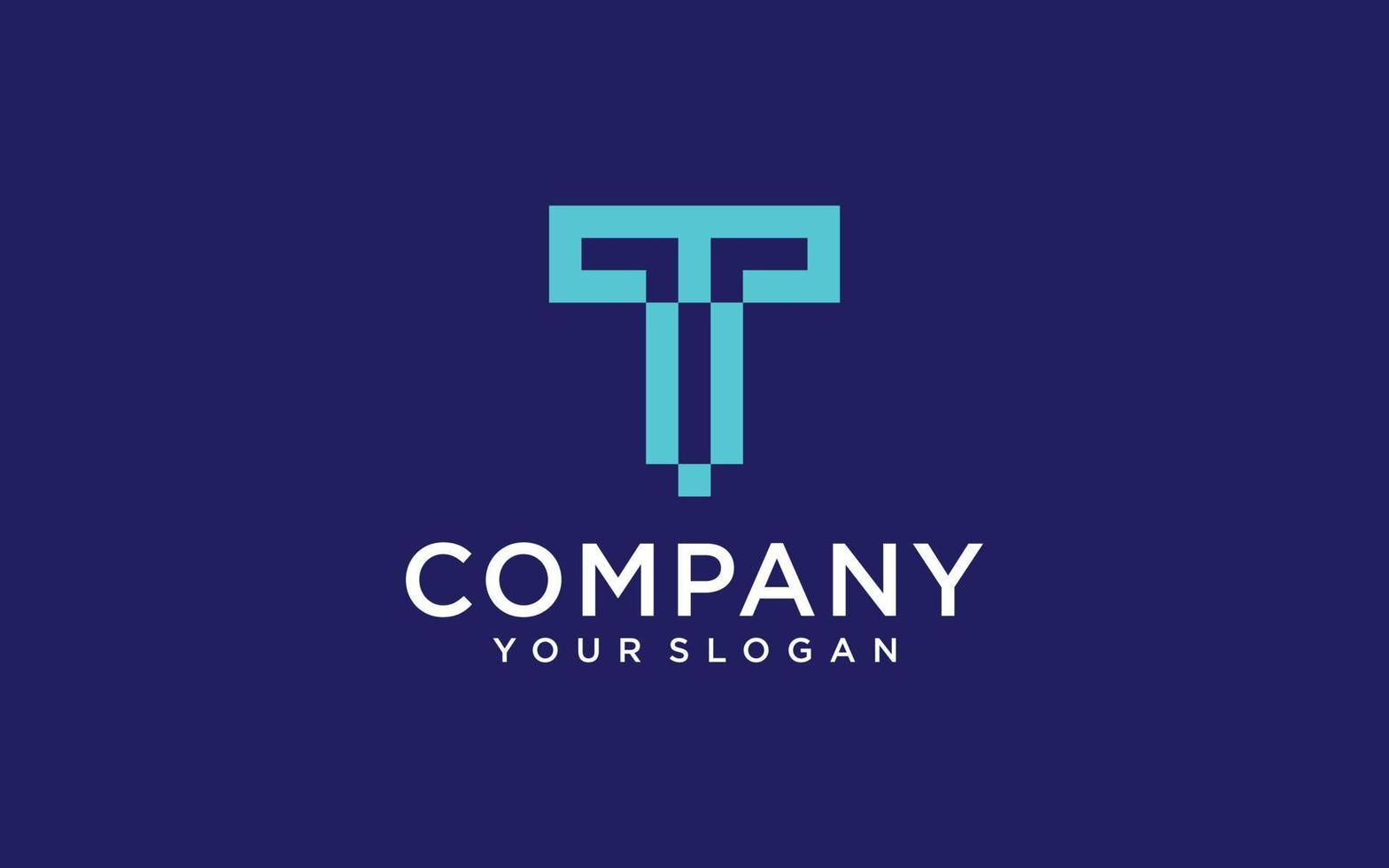 Alphabet letter T vector logo icon sign design template