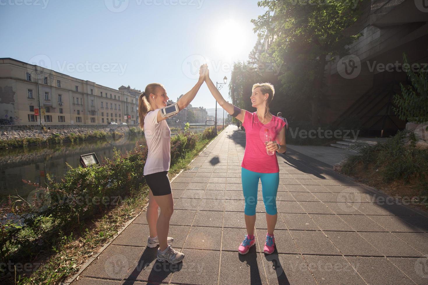 congratulate and happy to finish morning workout photo