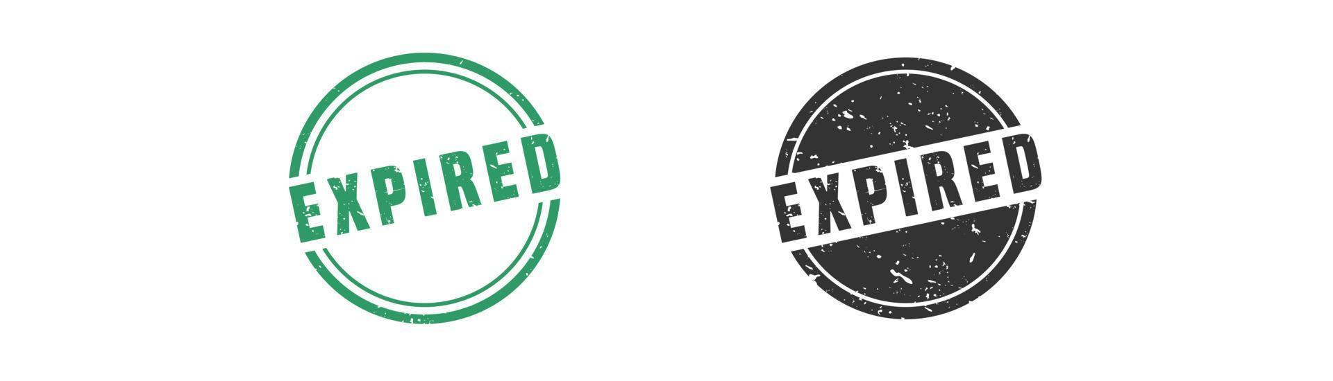 Expired stamp rubber with grunge style on white background. vector