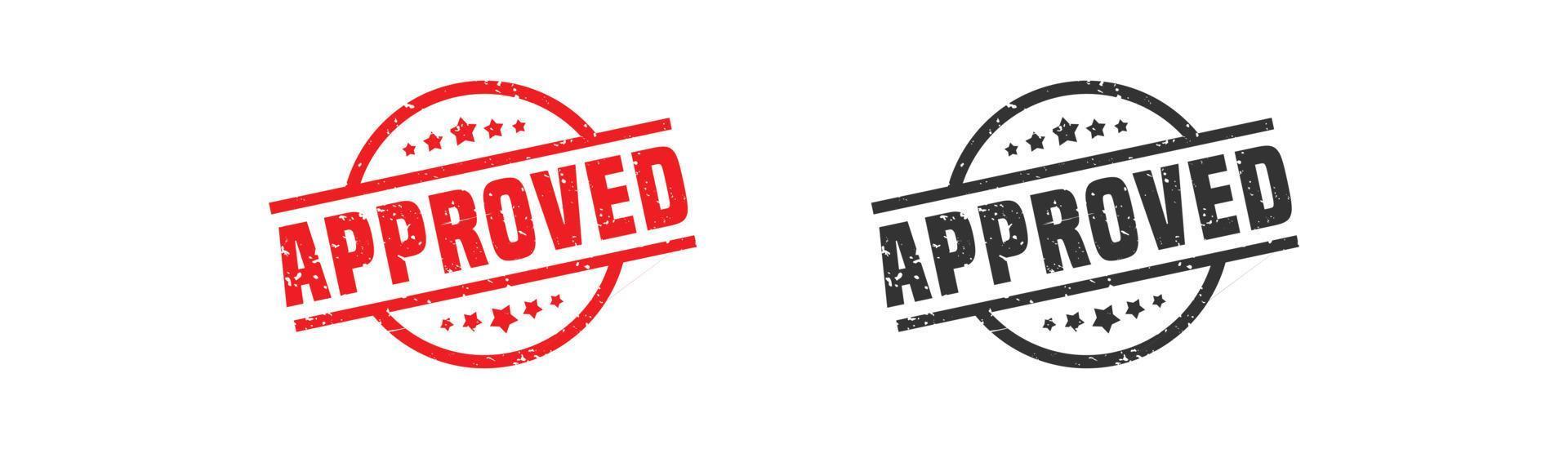 Approved stamp rubber with grunge style on white background vector