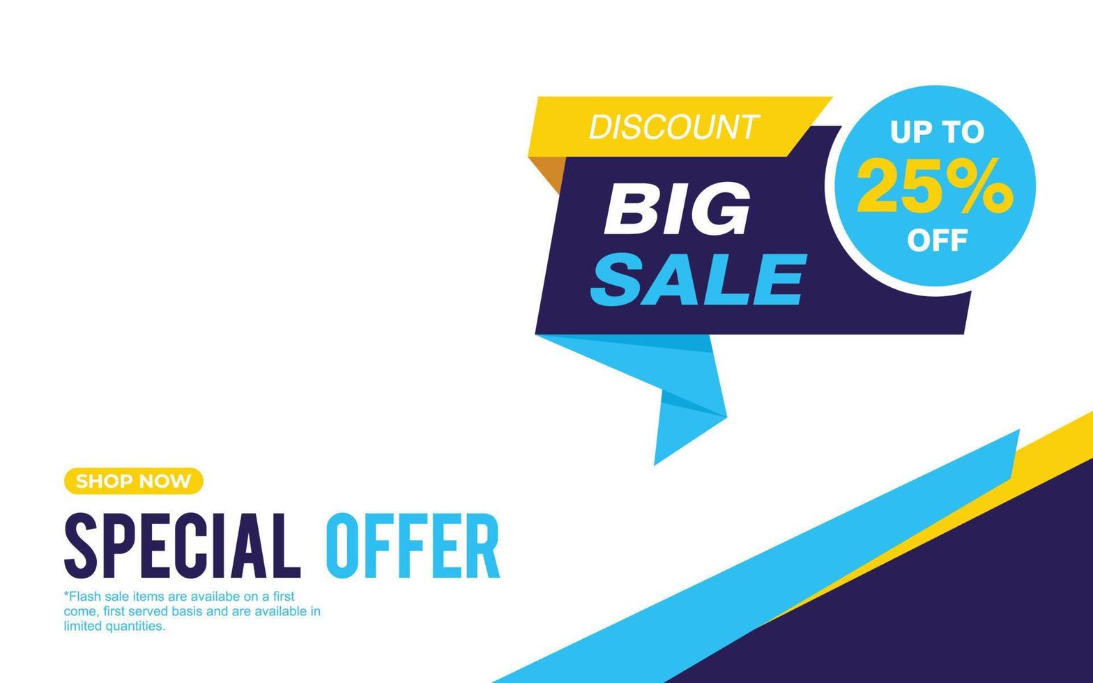 25 Percent background banner discount offer, clearance, promotion layout with advertising template. vector