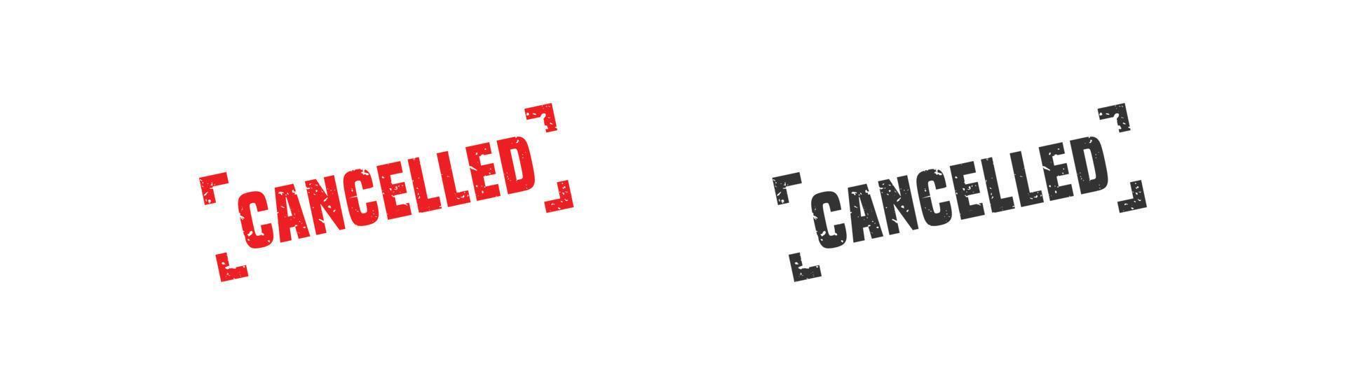 Cancelled stamp rubber with grunge style on white background. vector