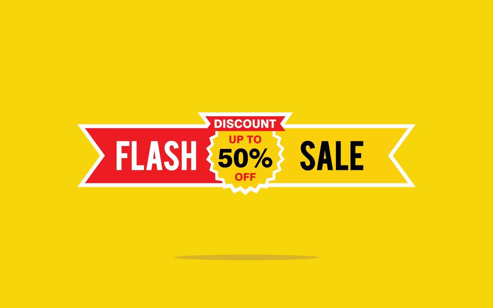 50 Percent discount offer, clearance, promotion banner layout with sticker badge. vector