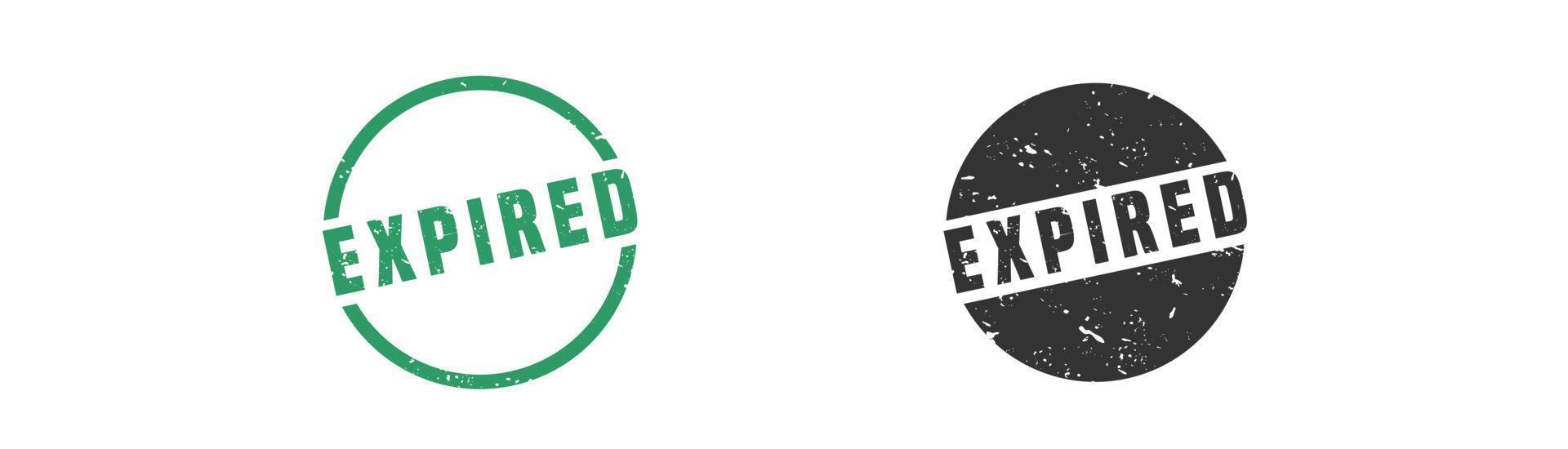 Expired stamp rubber with grunge style on white background. vector