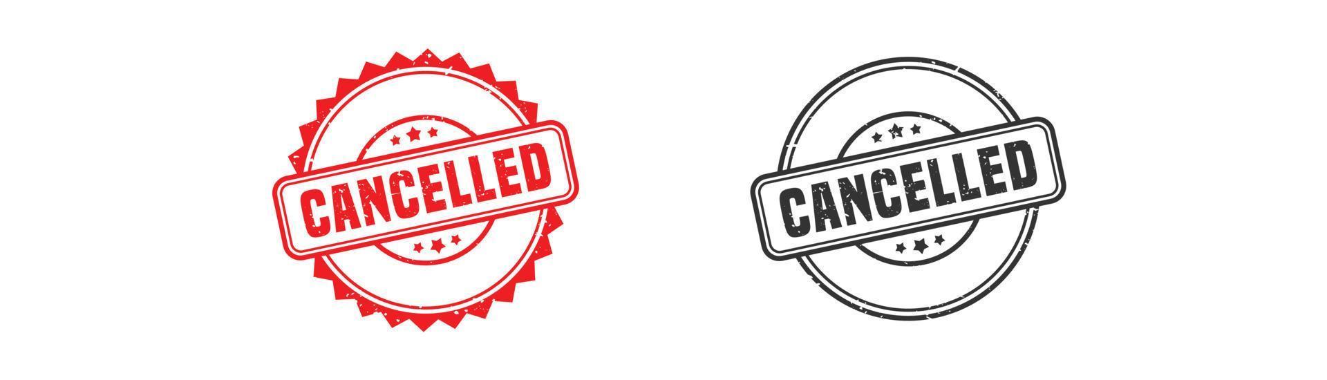 Cancelled stamp rubber with grunge style on white background. vector