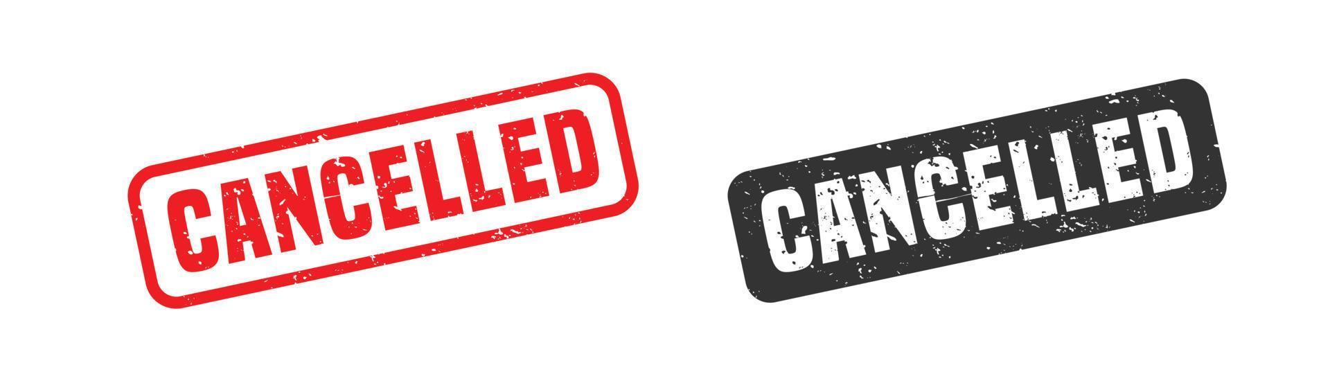 Cancelled stamp rubber with grunge style on white background. vector