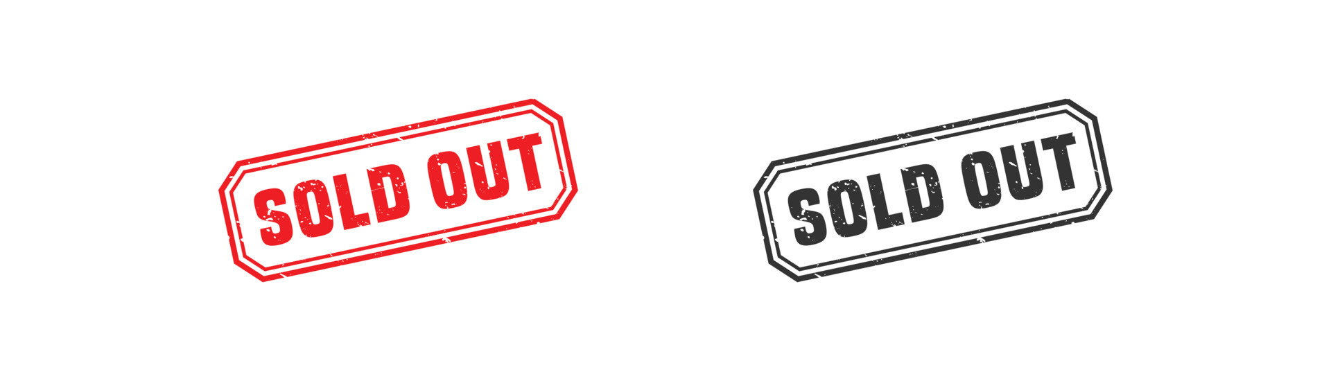 Sold out stamp rubber with grunge style on white background. 10958751