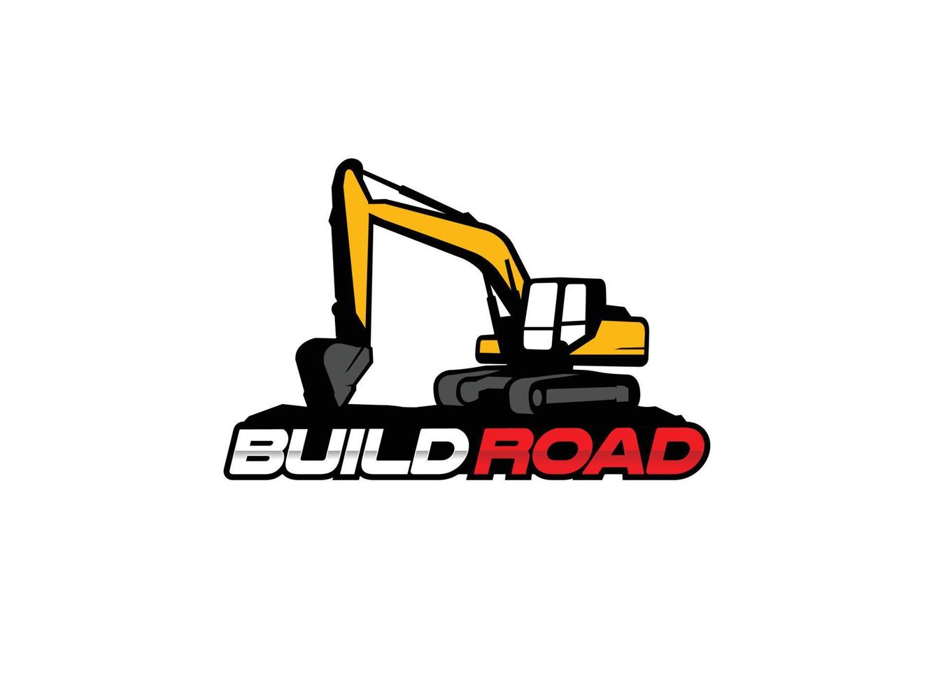 Excavator logo vector for construction company. Heavy equipment template vector illustration for your brand.