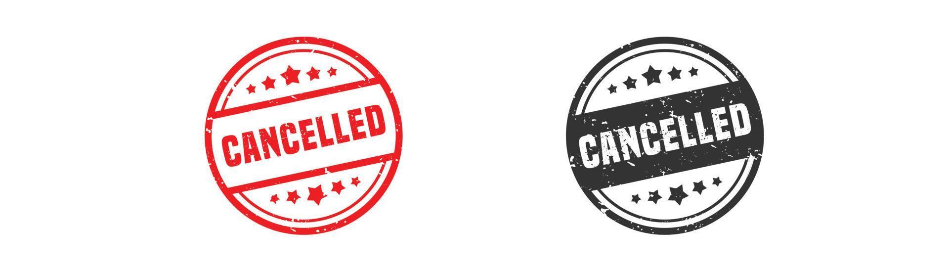 Cancelled stamp rubber with grunge style on white background. vector