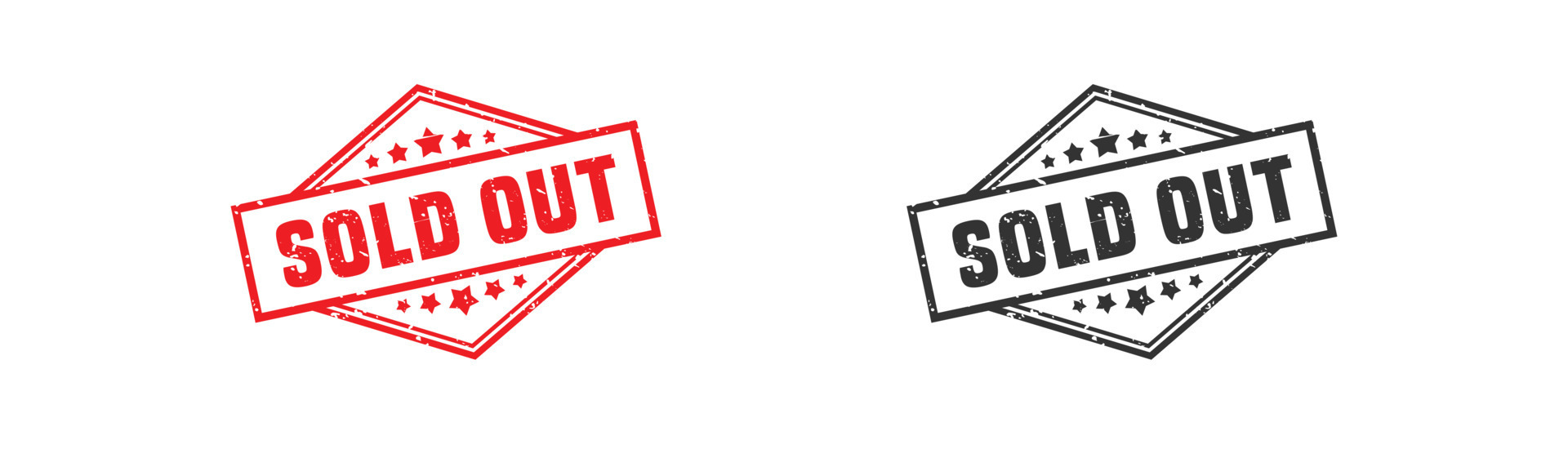 Sold out stamp rubber with grunge style on white background. 10958811