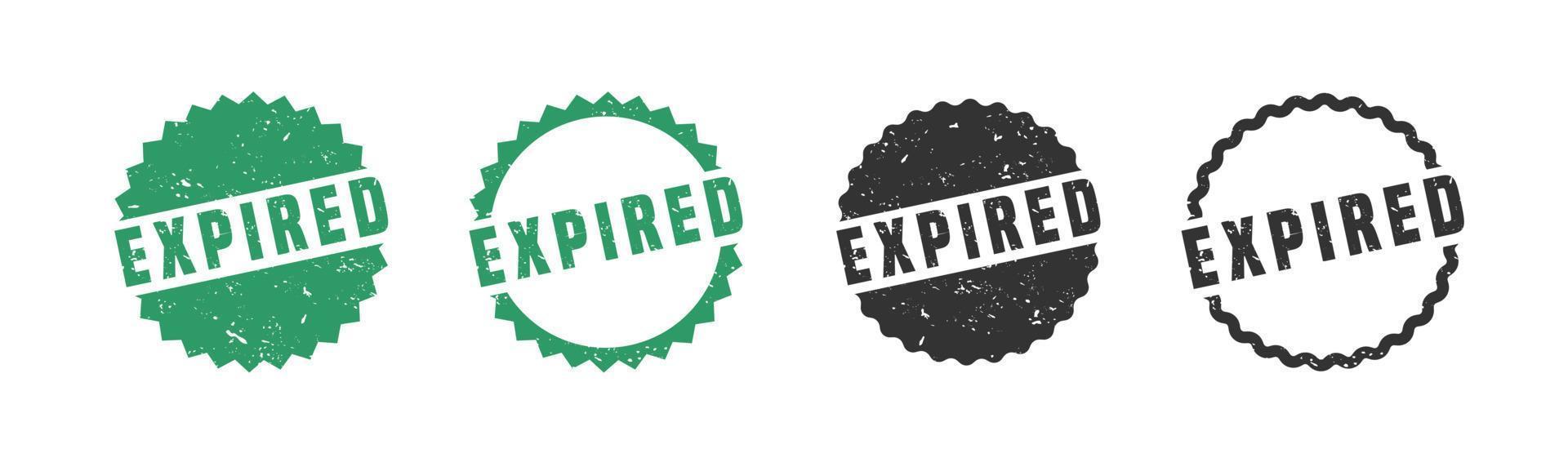 Expired stamp rubber with grunge style on white background. vector