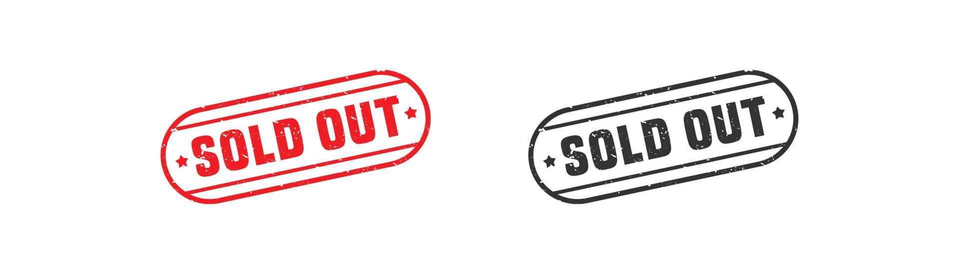 Sold out stamp rubber with grunge style on white background. 10958852