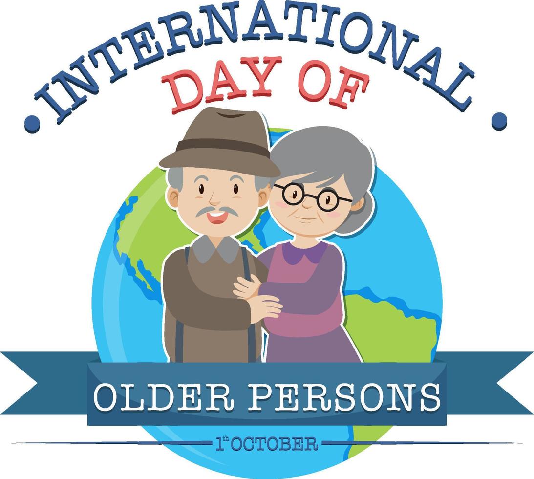 International day of older persons banner design vector