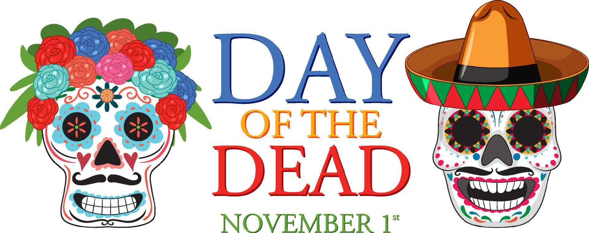 Day of the dead banner vector