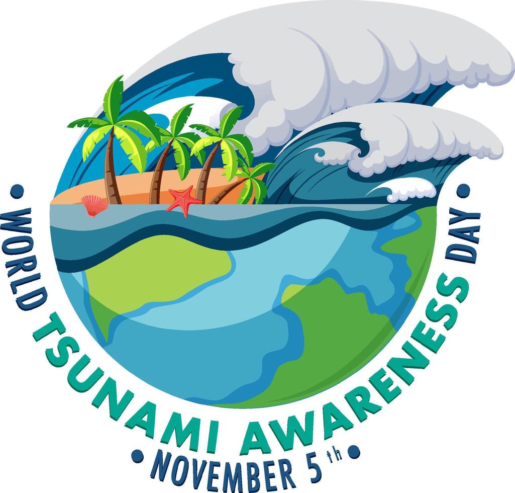 World Tsunami Awareness Day Banner Design vector