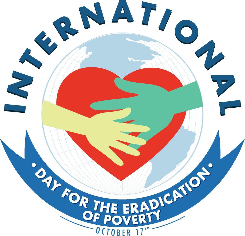 día internacional para la erradicación de la pobreza vector