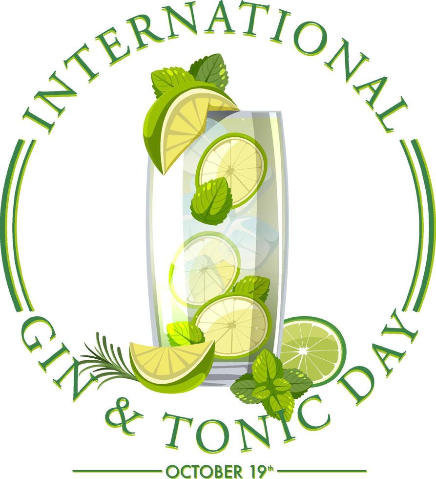 International Gin and Tonic Day Banner vector