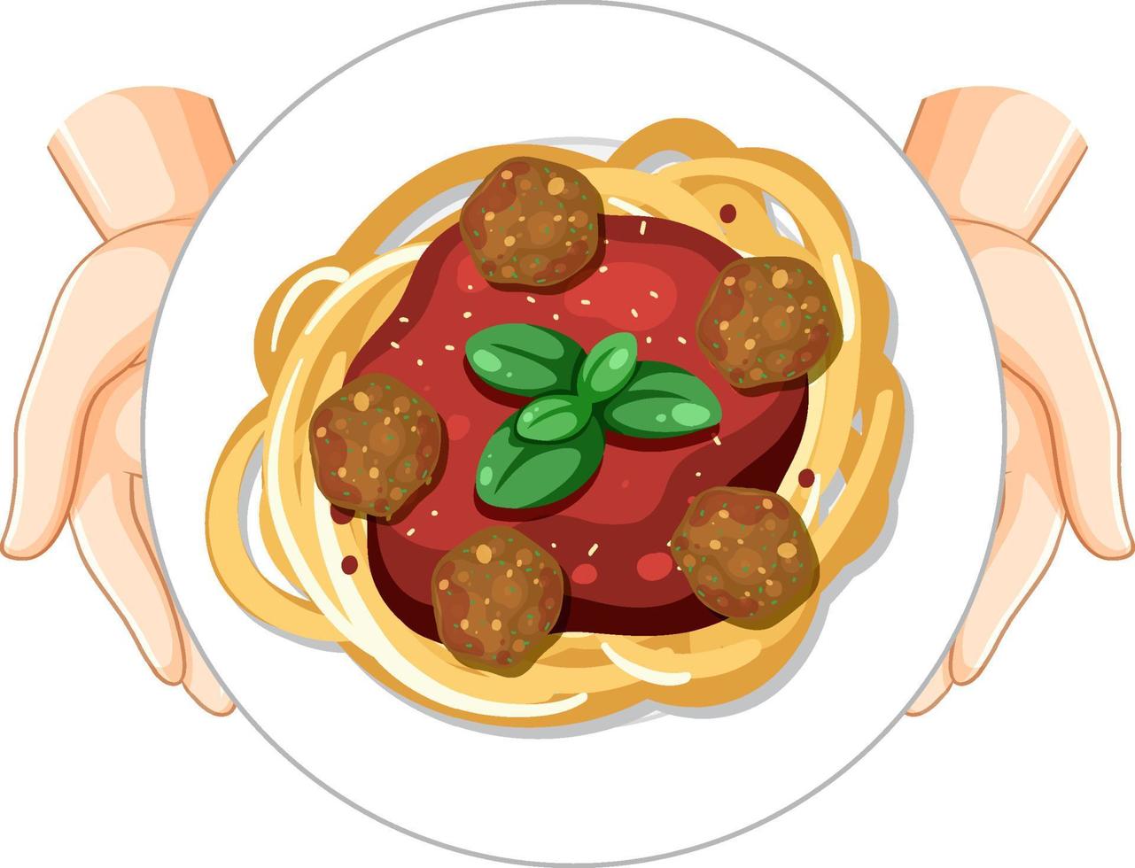 Spaghetti pasta with bolognese sauce vector