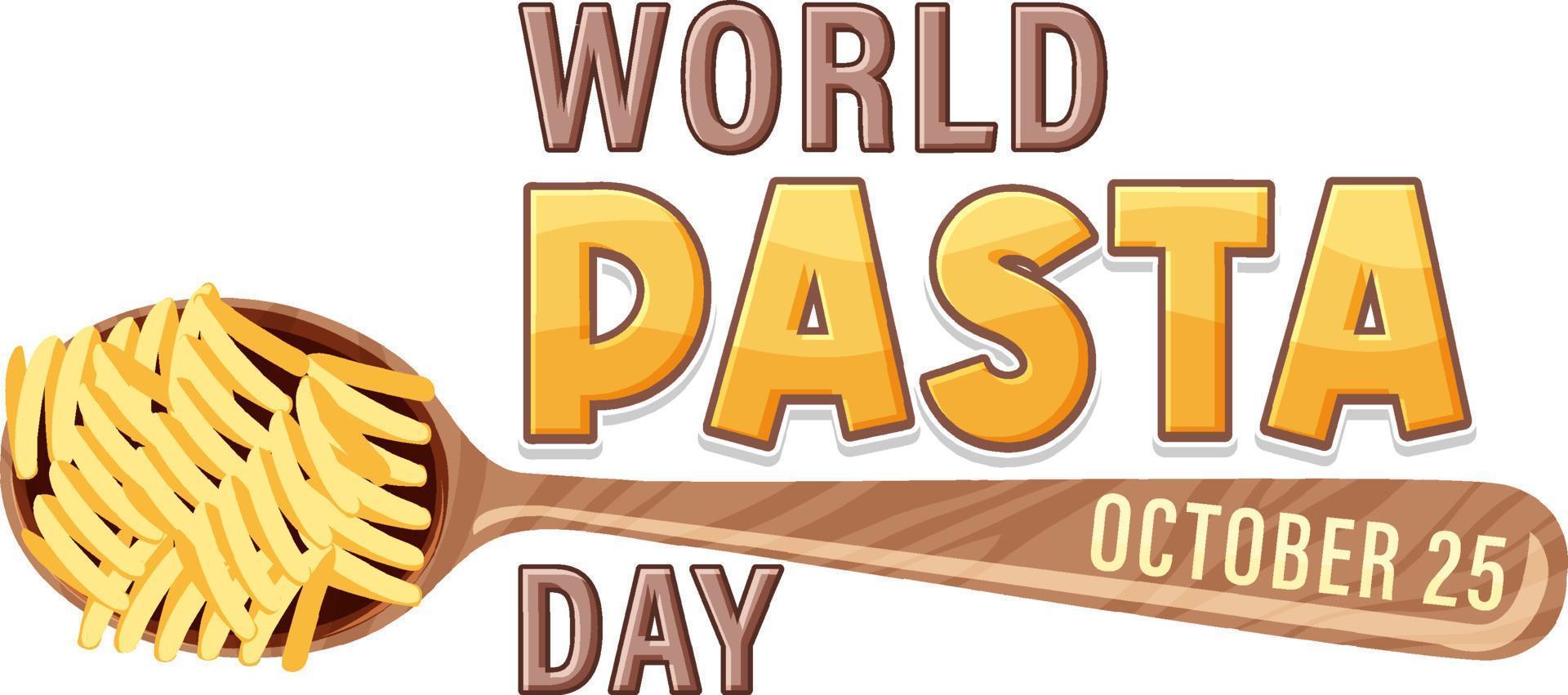 World Pasta Day Banner Design vector