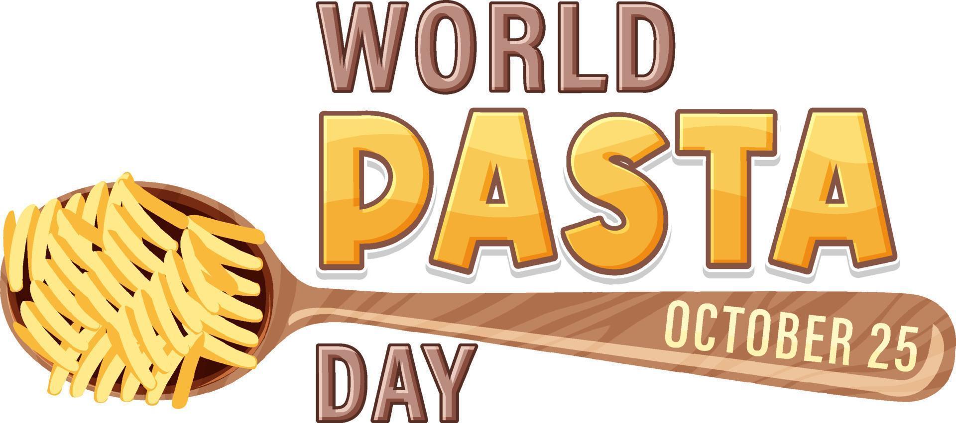 diseño de banner del día mundial de la pasta vector