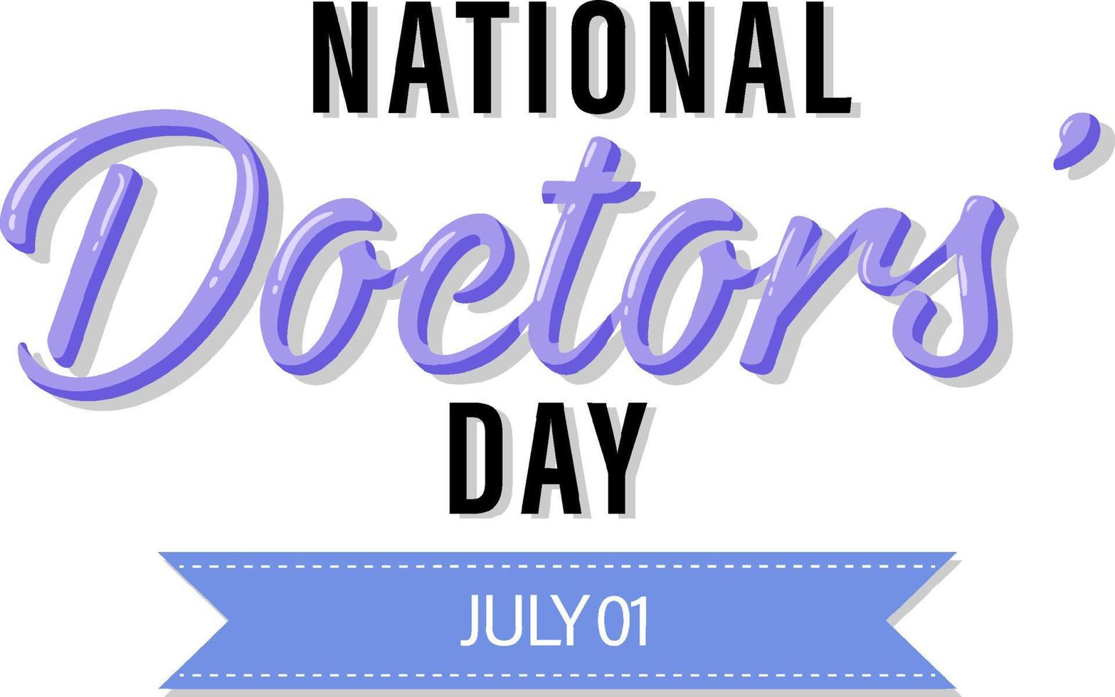 National doctor day in July logo vector