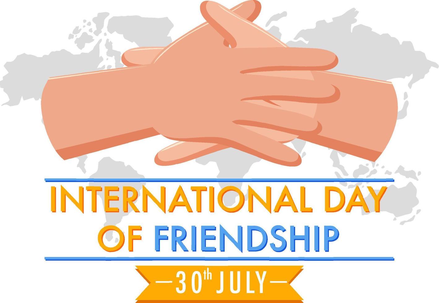 International Friendship Day banner design vector