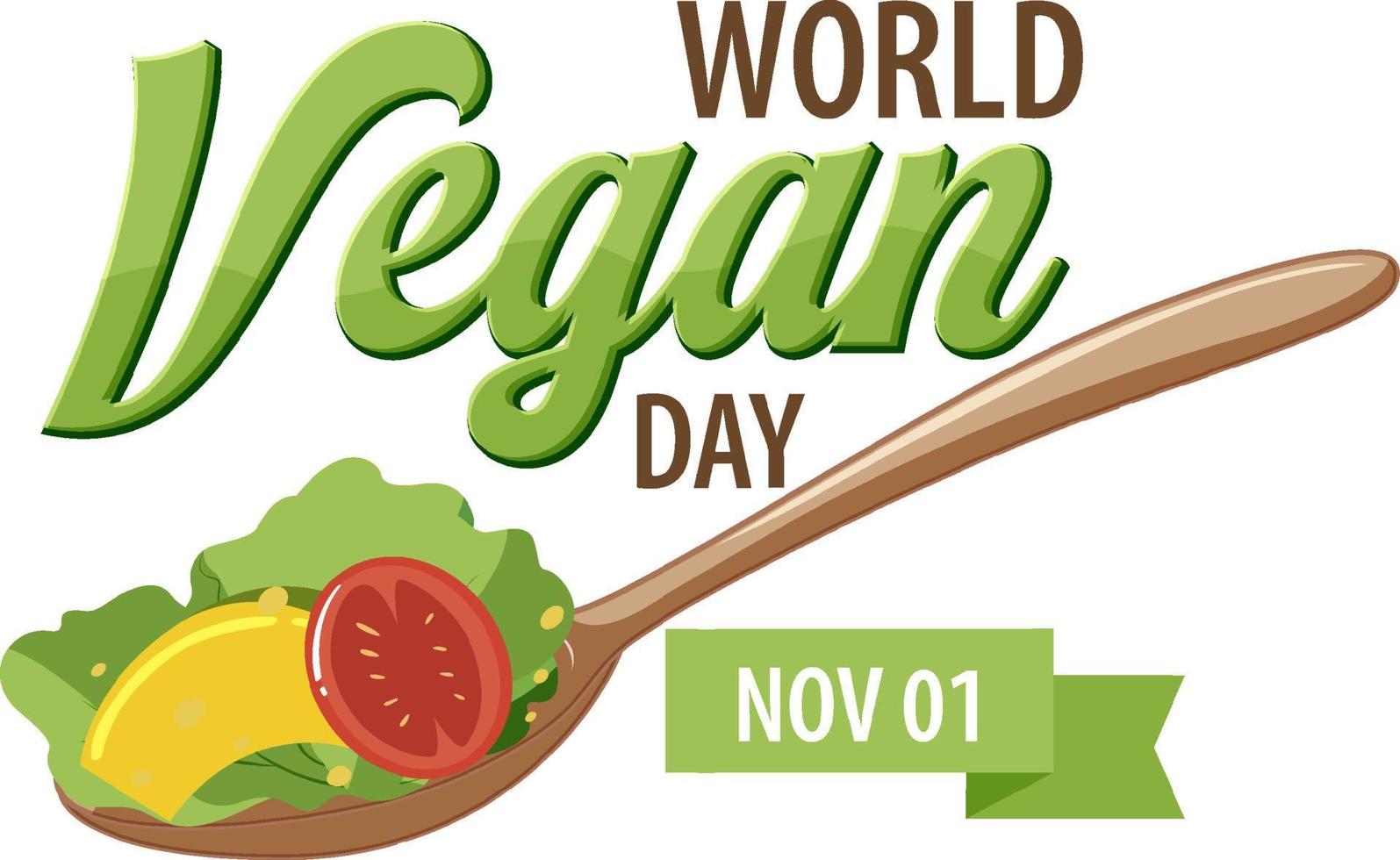 World Vegan Day Logo Design vector