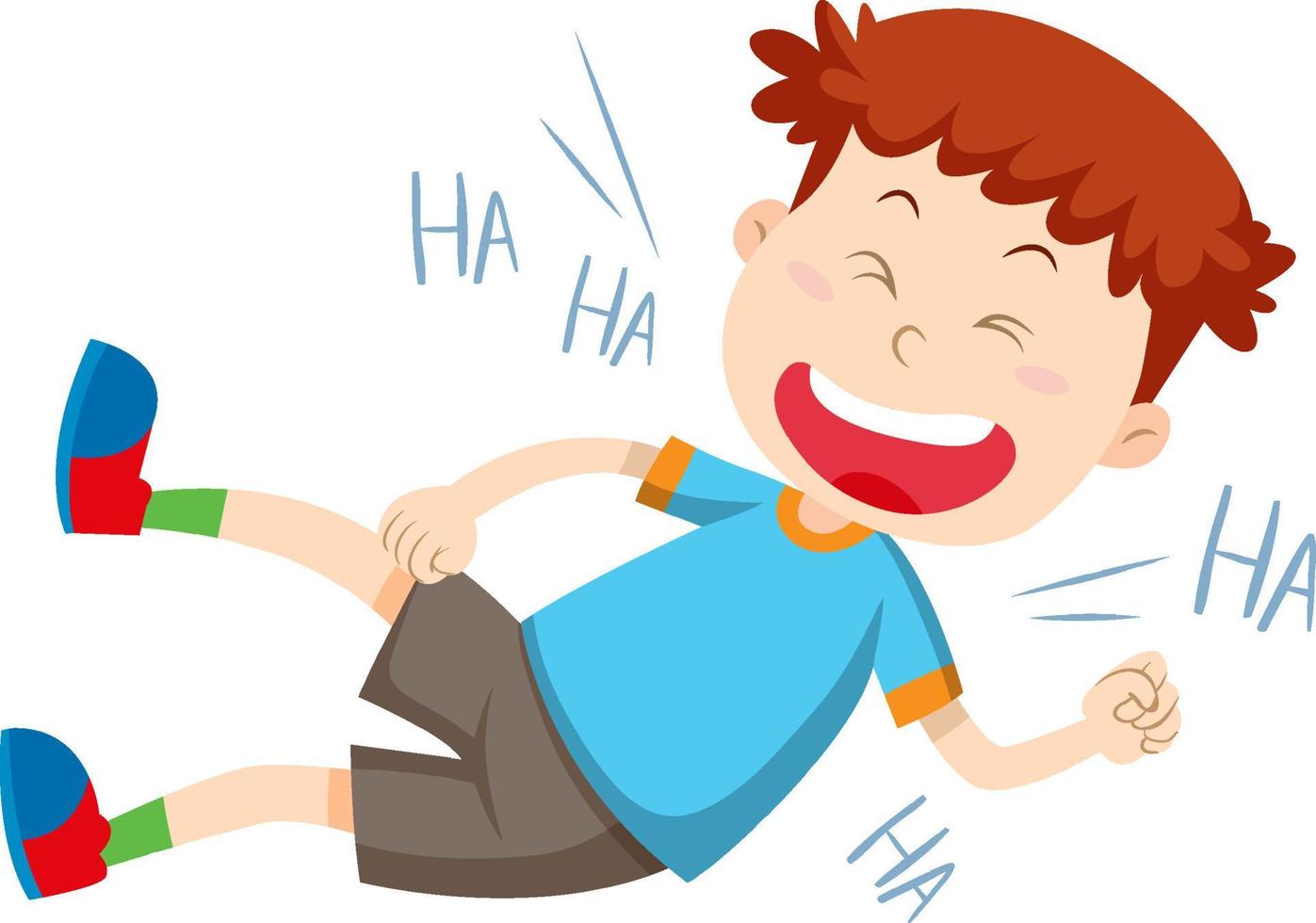 un niño riendo personaje de dibujos animados 10959266 Vector en Vecteezy